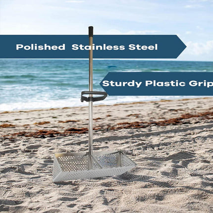 Stainless Steel Sand Screen Collapsible Beach Screen Crab Trap Fishing Gear