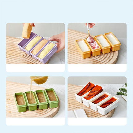 Silicone Ice Cube Moulds with Lid Bar Ice Compartment Home Ice Box for Drinks