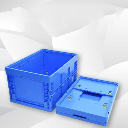 Foldable Plastic Storage Box Rounded Corner Design for Workshop Garage Home Use