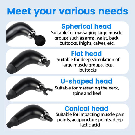 Deep Tissue Massage Gun Percussion Muscle Massager Portable Low Noise Durable
