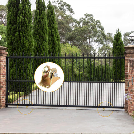 4PCS V-Type Track Wheel Guide Wheel with Bracket Pulley Sturdy Cold-rolled Steel