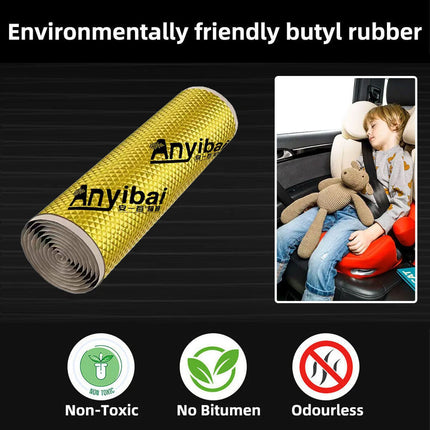 3.2m Car Sound Deadening Roll Self-Adhesive Noise Insulation Foam Doors Floors