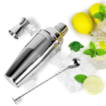 3PCS Stainless SteelCocktail Shaker Set for Bar Tool Kit for Home Bartender