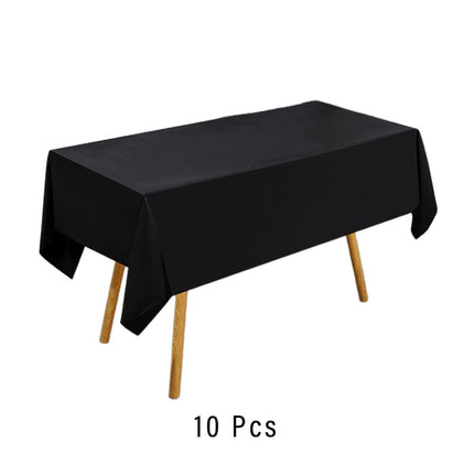 10pcs PEVA Rectangle Tablecloths Solid Colour Waterproof Party Table Covers