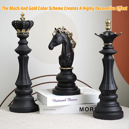 3PCS Chess Table Decoration Ornament for Home Office Desk Decorative Art Craft