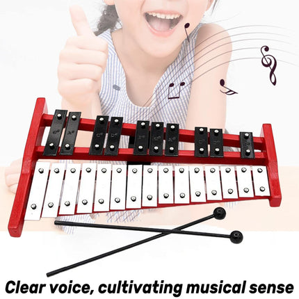 25-Tone Aluminum Plate Xylophone Hand-Strike Kids Music Learning Early Education