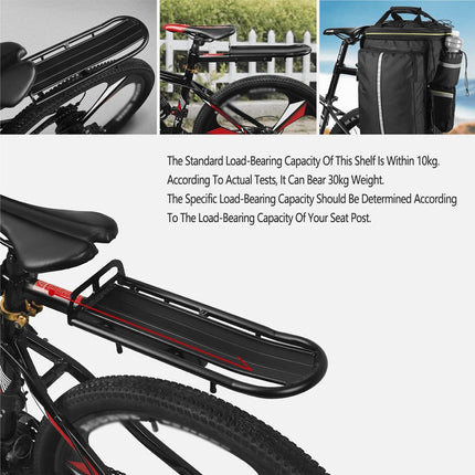 Mountain Bike Rear Rack Cargo Carrier Seat Post Pannier Holder for Bicycle Use