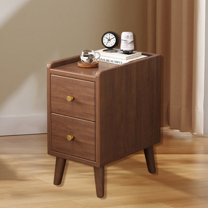 New Chinese Style Multi Functional Bedside Table Solid Wood Storage Drawer