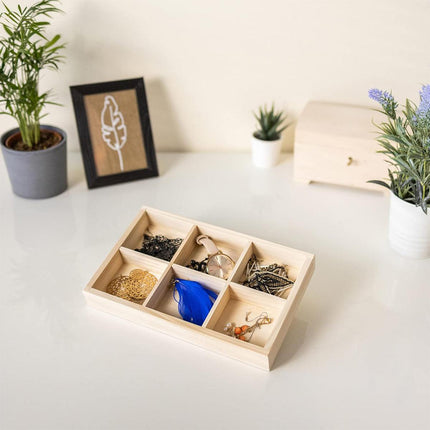 Wooden Jewelry Display Trays 5pcs Bracelet Storage Organizer for Rings Earrings