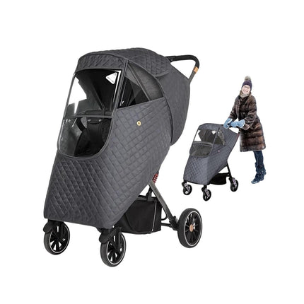 Stroller Cover Rainproof Breathable All Season Pram Protector with Mesh Vents