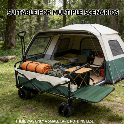 Foldable Outdoor Camping Wagon Cart for Beach Garden Utility Trolley/Wheels