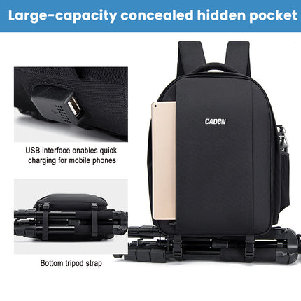 Outdoor Portable Double Shoulder Digital Camera Bag Water Resistant Shockproof