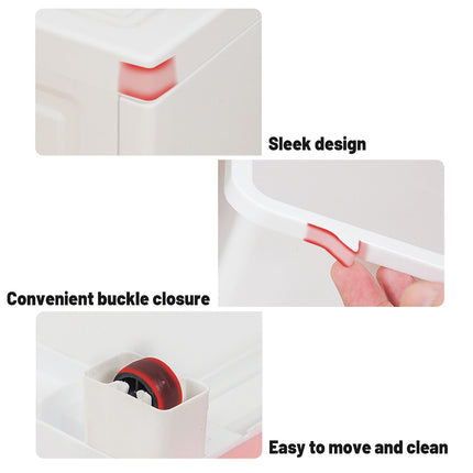 5 Tiers Large Size Plastic Drawer Storage Cabinet Dustproof Space Saving for Home