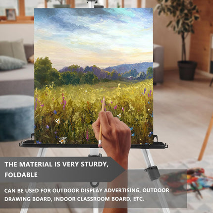 4 Section Aluminum Alloy POP Stand Portable Telescopic Easel Advertising Shelf