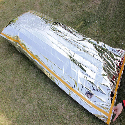 2PCS Outdoor Emergency Survival Sleeping Bag Blanket Keep Warm Reflection
