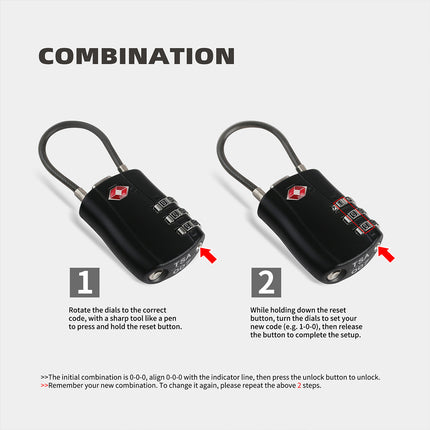 Zinc Alloy Combination Lock Anti-Theft For Luggage Cabinet Drawer Suitcase