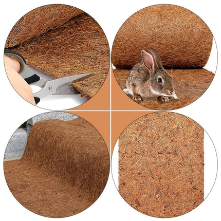 4 PCS Non-Slip Mat Coconut Palm Pet Garden Turtle Matpet Mat Blueberry Mat