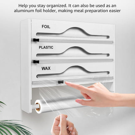 Multi-Function Cling Film Cutter Dispenser Box for Cling Film Kitchen Paper Use