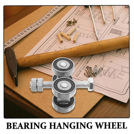 C50 Heavy Duty Sliding Door Roller Track Rail Pulley Bearing Steel Hanger Wheel