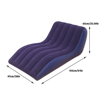 Outdoor Flocking Inflatable Sofa Thickened Portable for Travel Patio Daily Use