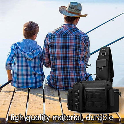 Tactical Fishing Backpack Large Capacity Outdoor Waist Chest Bag Camouflage