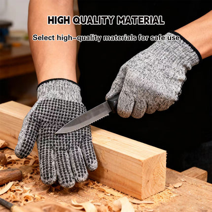 2Pairs Cut-Resistant Gloves Anti-Slip Abrasion Resistant Garden Woodworking