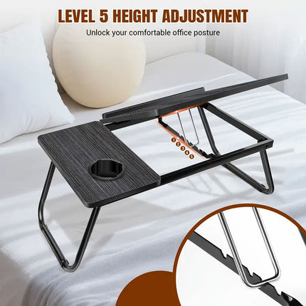 Small Bedside Table Multifunctional Foldable Desk Portable Folding Bedside Tray