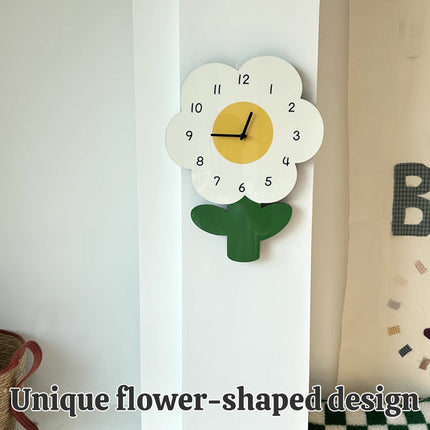 Flower Shape Wall Clock for Kitchen Living Room Bedroom Wall Decor Gift