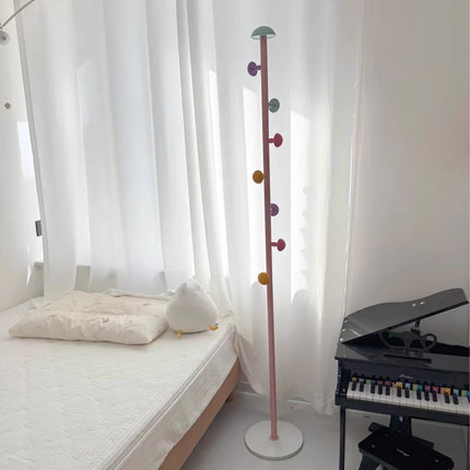 Kids Floor-Standing Coat Rack With Mushroom Hooks High-Carbon Steel