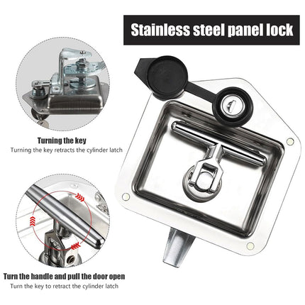 Car Trailer Stainless Steel Toolbox Lock Anti Rust Secure For Truck Van Storage