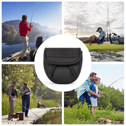 Fishing Reel Protective Cover Neoprene Wrap Case for Spinning Baitcasting Reels