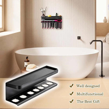 Wall Mounted Hair Styler Storage Rack for Dyson Airwrap No Drill Aluminium Holder