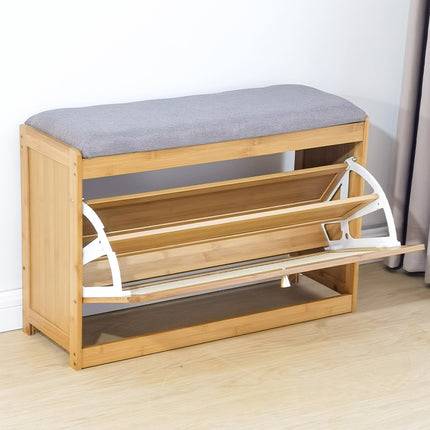 Shoe Cabinet and Seat Integrated Entrance Shoe Changing Stool Storage Organizer