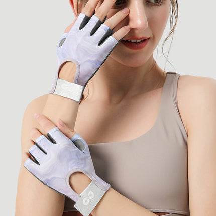 Non-Slip Wear-Resistant Breathable Fingerless Sports Gloves Cycling Gym Workout