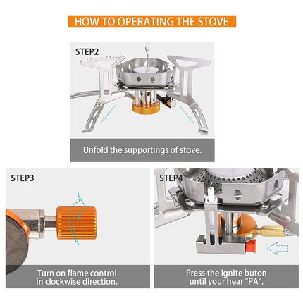 Outdoor Camping Portable Triangle Stove Stainless Steel High Heat Output Durable