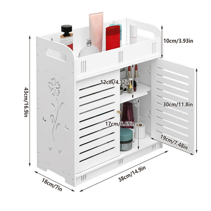 Bathroom Multi Layer Wall Mounted No Drill Skin Care Storage Rack Durable