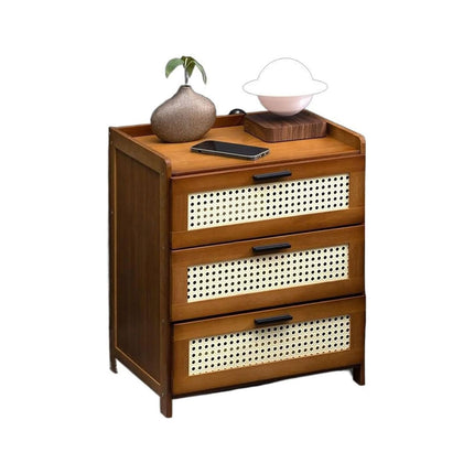 3-Layer Drawer Bedroom Nightstand Large Storage Stable Structure Space Saving