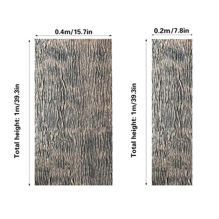 Simulation of Tree Bark Water Pipe Cover Decoration Realistic Texture Home Use