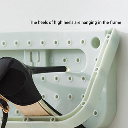 8pcs Wall Mounted Shoe Storage Rack Hanging Shelf Shoe Organizer Holder for Home
