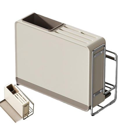 Draining Countertop Knife Cutlery Storage Rack for Kitchen Utensils Space Saving