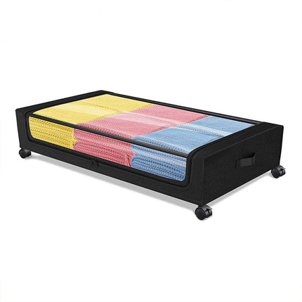 Under Bed Storage Rack Square Design with Wheels Rolling Trolley Box for Home