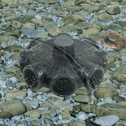 Eight Hole Eel Cage Ground Fish Trap Lobster Fishing Net Foldable Crab Catcher