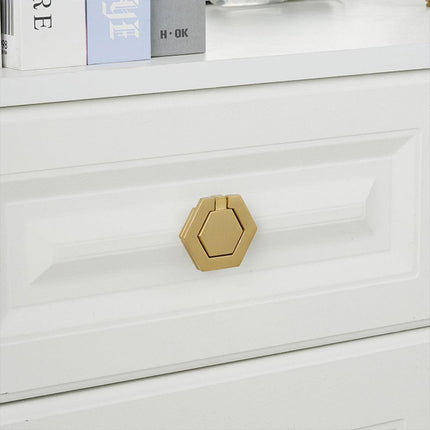 Modern Cabinet Door Handle Single Hole 6 Sided Pull Handle for Drawer Closet