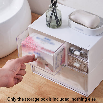 Transparent Drawer Storage Box Clear Dustproof Easy Sorting for Cosmetics Jewelry
