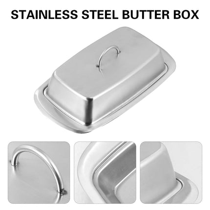 Butter Box Stainless Steel Food Safe Kitchen Cheese Bread Pastry Snack Box Use