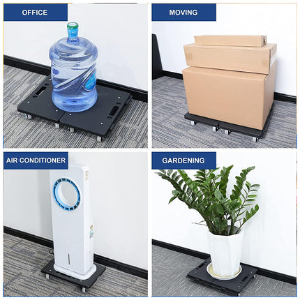 Heavy Duty Rolling Utility Cart for Office Warehouse Silent Portable Trolley