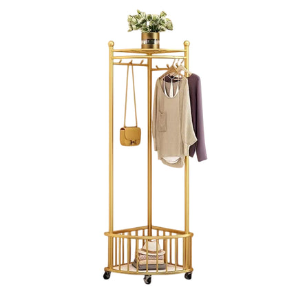 Corner Coat Rack Floor Standing Living Room Clothes Bag Storage Household Shelf
