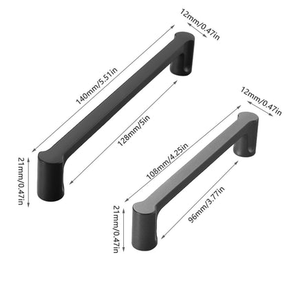 Modern Simple Cabinet Door Handle 96mm 128mm Long Pull for Kitchen Furniture