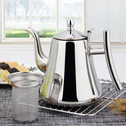 Thickened Stainless Steel Teapot Kettle With Strainer For Restaurant Hotel Use
