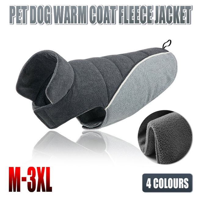 2XL Size Pet Dog Warm Coat Fleece Jacket Double-sided Vest Jumper Sweater Winter